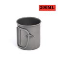 Outdoor Camping Pure Titanium Alloy Coffee Cup Tea Water Cups with Lid Ultralight Hanging Pot Glamping Tableware Fishing Gear