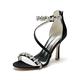 Women's Wedding Shoes Valentines Gifts Bling Bling Sexy Shoes Party Wedding Sandals Bridal Shoes Bridesmaid Shoes Rhinestone Stiletto Open Toe Elegant Fashion Luxurious Satin Zipper Silver Wine Black