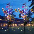 Solar Butterfly Lights Outdoor Lawn Light DIY Outdoor Waterproof Garden Light Villa Backyard Lawn Park Pathway Landscape Decoration Colorful Lights 1/2Pcs