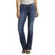 Silver Jeans Co. Damen Suki Curvy Fit Mid Rise Slim Bootcut Jeans, Vintage Dark Wash, 28W x 33L