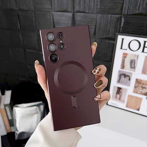 Handy Hülle Handyhüllen Für Samsung Galaxy S25 S24 S23 S23 FE S22 S21 Ultra Plus S20 Rückseite Unterstützt kabelloses Laden Stoßfest TPU Beschichtung Image