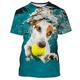 Tier Hund Jack Russell Terrier T-Shirt-Ärmel Anime Grafik T-shirt Für Paar Herren Damen Erwachsene 3D-Druck Casual