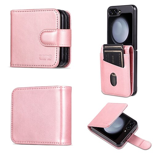Handy Hülle Handyhüllen Für Samsung Galaxy Z Flip 7 Z Flip 6 Z Flip 5 Z Flip 4 Z Flip 3 Flip-Cover Vollschutz Kartenfach Stoßfest Retro PC PU-Leder Image