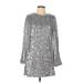 H&M Cocktail Dress: Silver Dresses - New - Women's Size Large