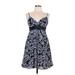 INC International Concepts Casual Dress: Blue Damask Dresses - Women's Size 6