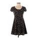 Kimchi Blue Casual Dress - A-Line: Black Paisley Dresses - Women's Size X-Small