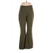 Lands' End Casual Pants - Mid/Reg Rise: Green Bottoms - Women's Size Medium