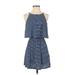 Derek Heart Casual Dress: Blue Dresses - Women's Size Small