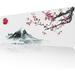 Japanese Cherry Blossom White Mouse Pad (31.5 Ã— 11.8 Ã— 0.12 inch) Extended Large Mouse Mat Desk Pad Stitched Edges Mousepad Non-Slip Rubber Base XL Gaming Mouse Pad for Gamer Office & Home.