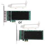 WINDLAND PCI-E Quad Gigabit Network Card 10/100/1000mbps PCIE X1 to RJ45 Ethernet Adapter