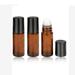 3 Pack Amber Glass DNF2 Deodorant Bottles DIY Deodorant Containers Refillable Roll-On Deodorant Bottles For Deodorant Essential Oils Perfume Cosmetics (30ml/1oz)