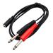 Audio Cable 3.5mm to 2x6.35mm Splitter Audio Cable 2 Mono 6.5 Jack to 3.5 Male for Phone Mixer Amplifier Speaker 6.35mm