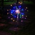 2 Pack Outdoor Solar Lights Solar Firework Lights Solar Garden Lights with 120 LED Stake Starburst Lights 8 Modes Solar Garden Fairy Lights for Lawn Garden Decoration