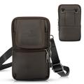 Leather Cell Phone Purse for Men Crossbody Phone Bag with Belt Loop Vertical Belt Holster Case Small Travel Messager Pouch Shoulder Purse Wallet Fit for iPhone 13 12 11 Pro Max Samsung S10