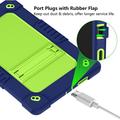 Kebiory Case for T-Mobile Revvl Tab 5G 2023 Released Tablet Shoulder Strap Soft Silicone & Hard Back Hybrid Shockproof Kids Friendly Protective Case for REVVL TAB 5G 2023 Released (GreenX2)