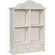 Vitrine En Bois Finition Blanc Antique L36xpr12xh54 Cm Style Shabby