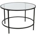 Dazhom - Table Basse, Table de Salon, Table Canapé,pour Salon, Balcon, Bureau,Ø 70 x H45.5