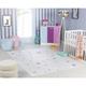 Surya - Tapis Enfant Chambre d'Enfant Lavable en Machine Motifs Étoiles Multicolore et Blanc 120 x