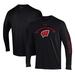 Men's Under Armour Black Wisconsin Badgers Football Icon Performance Long Sleeve T-Shirt