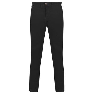 Trousers Kahua Stretch Cotton Chino Trousers in Jet Black - Kensington Eastside / S - Tokyo Laundry