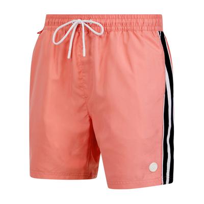Swim Shorts Lamia Twill Microfibre Swim Shorts with Side Stripes In Flamingo Plume / XXL - Tokyo Laundry