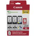 Original Canon 2X PG-545XL & 1X CL-546XL High Capacity Ink Cartridge & Paper Multipack (8286B015)