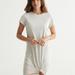 Lucky Brand Twist Front Shirt Dress - Women's Clothing Dresses Shirt Midi Dress in Light Heather Grey (B03), Size S