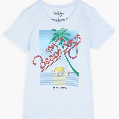 Lucky Brand Beach Boys Tee - Boy's Childrens Kids T-Shirts Tops Graphic Tees in Light Blue Multi, Size XL