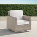 Small Palermo Swivel Lounge Chair with Cushions in Dove Finish - Vista Boucle Air Blue, Quick Dry - Frontgate