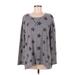 She + Sky Sweatshirt: Gray Stars Tops - Women's Size Medium