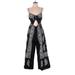 Free People Jumpsuit: Black Brocade Jumpsuits - Women's Size 6