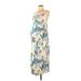 Ingrid + Isabel Casual Dress - Maxi: Ivory Floral Motif Dresses - Women's Size Medium Maternity