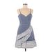 Parker Casual Dress: Blue Stripes Dresses - Women's Size 6