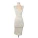 G by GUESS Casual Dress - Bodycon: Ivory Marled Dresses - New - Women's Size Small