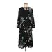 H&M Casual Dress - Midi: Black Print Dresses - Women's Size 6