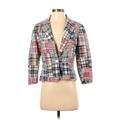 J. McLaughlin Blazer Jacket: Pink Plaid Jackets & Outerwear - Women's Size 4