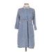 Gretchen Scott Designs Casual Dress - Shirtdress: Blue Dresses - Women's Size Medium