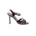 Manolo Blahnik Heels: Burgundy Solid Shoes - Women's Size 38 - Open Toe