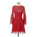 BCBGMAXAZRIA Cocktail Dress: Red Dresses - Women's Size 4