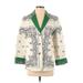 Tory Burch Blazer Jacket: Ivory Print Jackets & Outerwear - Women's Size 2