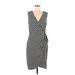 Banana Republic Factory Store Casual Dress - Sheath: Black Houndstooth Dresses - Women's Size Medium