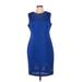 Calvin Klein Cocktail Dress - Sheath: Blue Dresses - Women's Size 12