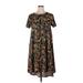 Lularoe Casual Dress - Midi: Black Batik Dresses - Women's Size X-Large