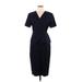 Casual Corner Casual Dress - Wrap: Blue Dresses - Women's Size 6