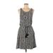 Lucky Brand Casual Dress - Mini: Gray Aztec or Tribal Print Dresses - Women's Size Medium