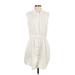 Theyskens' Theory Casual Dress - Shirtdress: Ivory Dresses - Women's Size Small