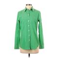 Lauren by Ralph Lauren Long Sleeve Button Down Shirt: Green Tops - Women's Size X-Small