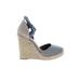 Just Fab Wedges: Blue Shoes - Women's Size 6 1/2