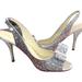 Kate Spade Shoes | Kate Spade New York Womens Bow Charm Silver Glitter Slingback Heel Pump Size 8.5 | Color: Silver | Size: 8.5