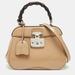 Gucci Bags | Gucci Beige Glossy Leather Mini Lady Lock Bamboo Top Handle Bag | Color: Cream | Size: Os